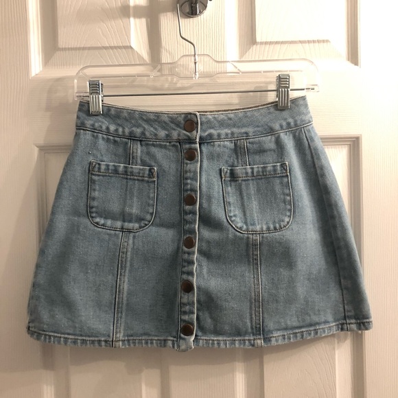 Brandy Melville Dresses & Skirts - Light wash Brandy Melville denim mini skirt